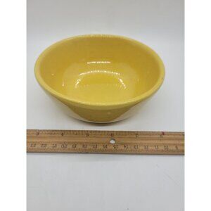 Frankoma 6X Yellow Glazed Ceramic Bowl Handmade pottery Primitive contemporary